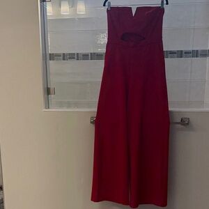 EXPRESS Elegant Red Strapless Jumpsuit SIZE M NWT